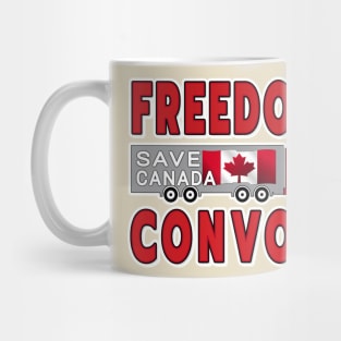 FREEDOM CONVOY SAVE CANADA FREEDOM CONVOY OF TRUCKERS RED LETTERS Mug